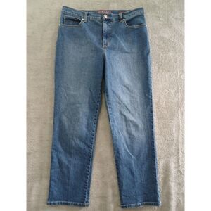 Gloria Vanderbilt Amanda Jeans Sz 14S Straight Leg Blue Stretch Casual Everyday